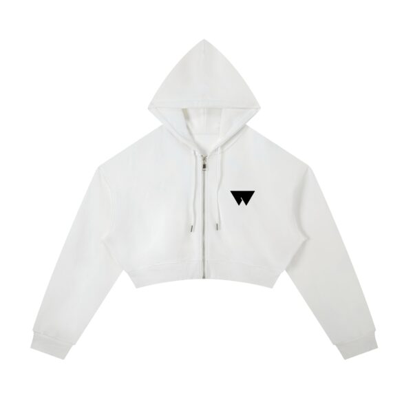 Essential Cropped Zip-Up Hoodie