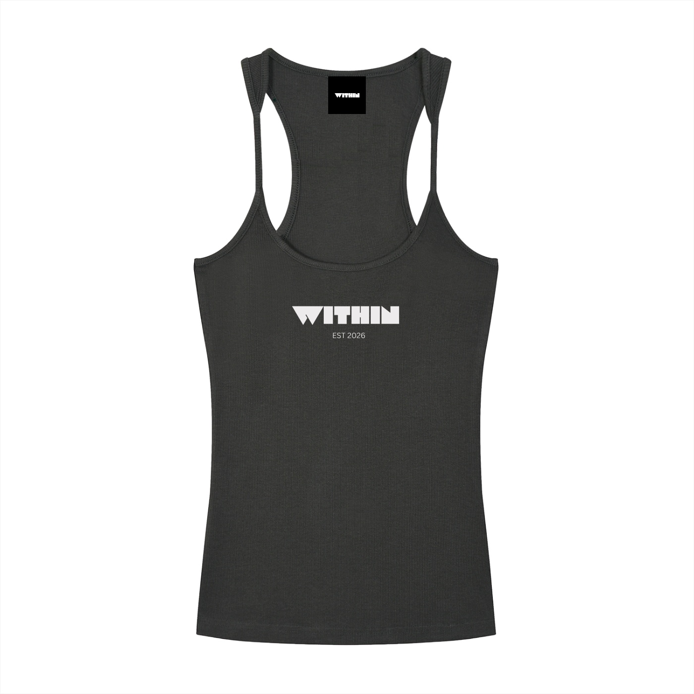 Slim Fit Ribbed Racerback Tank Top - Image 5