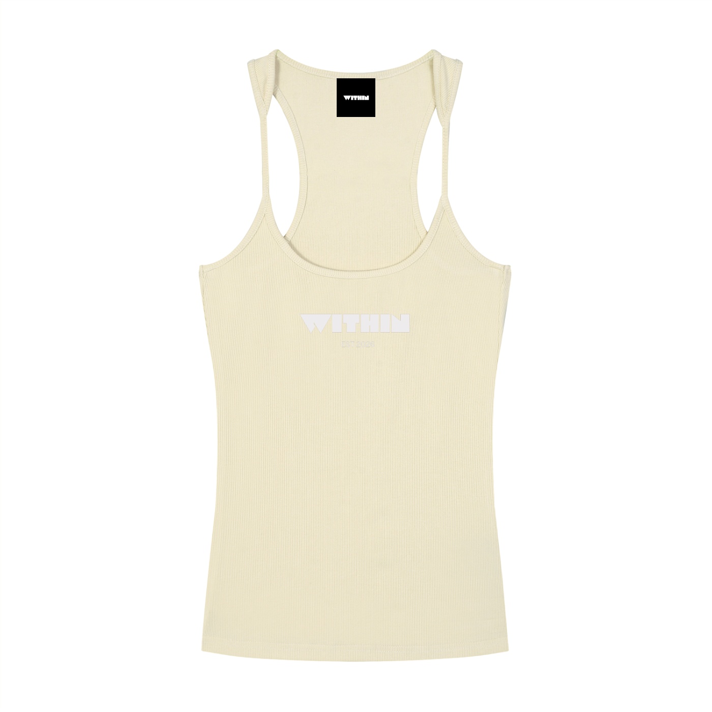 Slim Fit Ribbed Racerback Tank Top - Image 3
